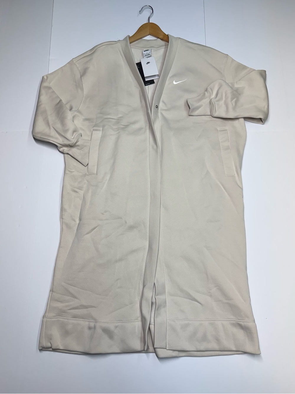 Nike Sportswear Phoenix Fleece Oversized Long Cardigan FV8036-104 Womens XL NWT